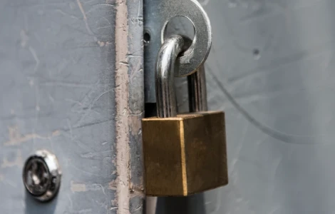 bronze padlock